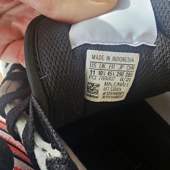 Size 11 - Adidas Superstar White with Vivid Red and Solar Yellow - Picture 5 of 6